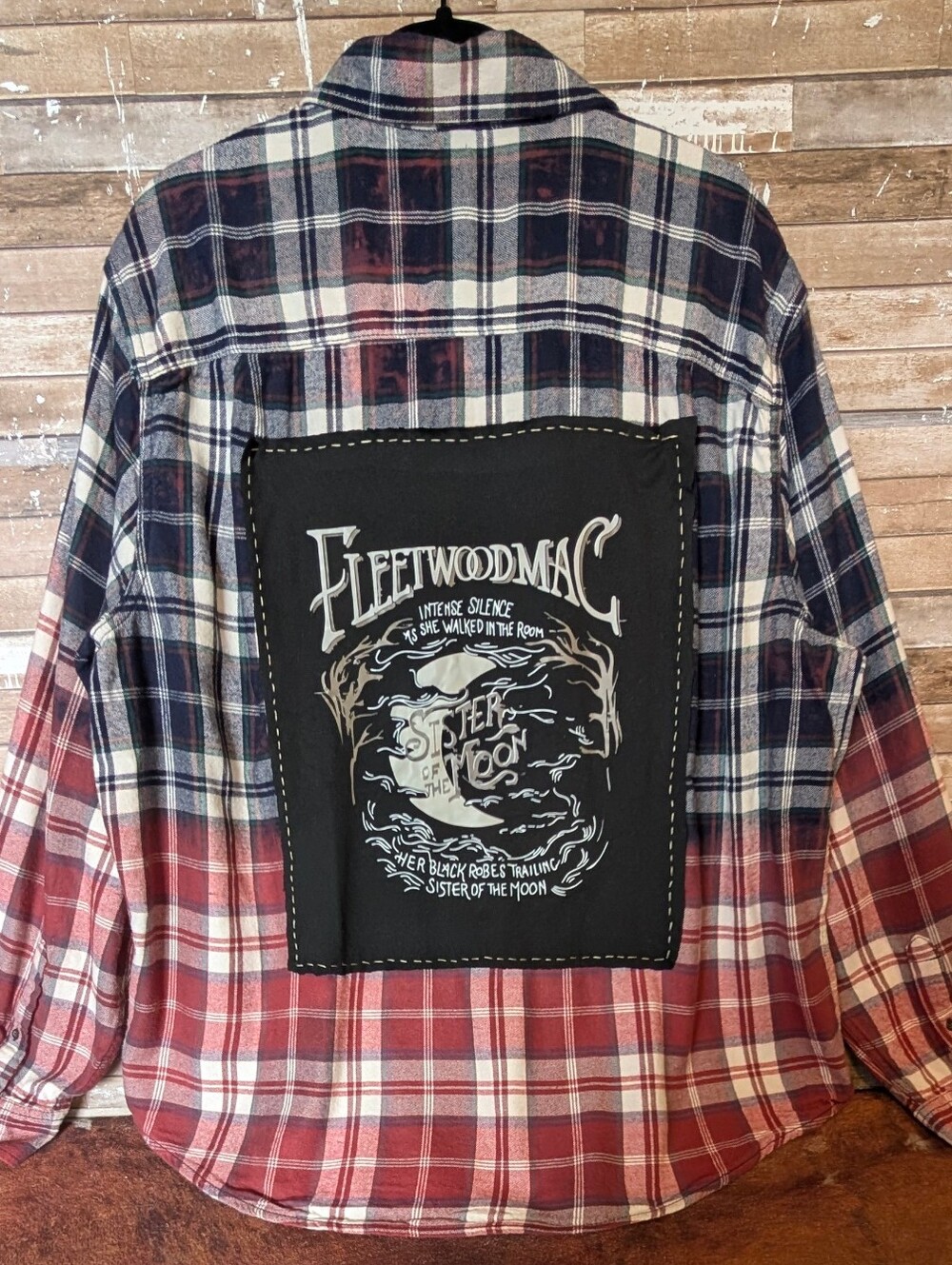 Fleetwood Mac Sister Of The Moon Upcycled Flannel Shirt